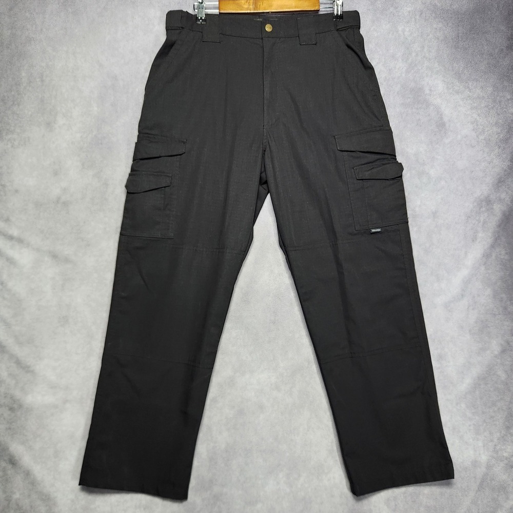Tru-Spec 24-7 Series Tactical Cargo Pants Mens 34x30 Black Ripstop Work Trousers